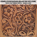 Demi collet en peau de cuir tannage végétal naturel, finition classique, utilisé pour la confection de produits en cuir.