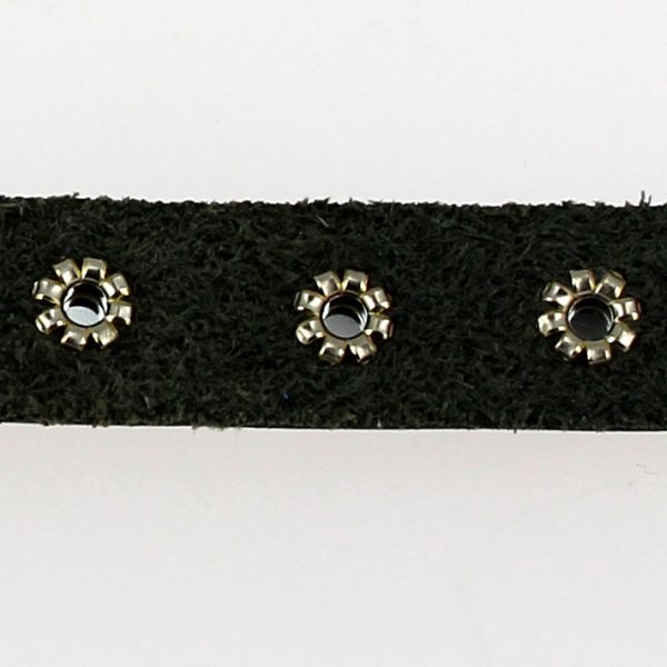 Rivets strass bleu turquoise de Deco Cuir, accessoires pour personnaliser vêtements ou sacs, vue arrière détaillée.