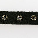 Rivets strass bleu turquoise de Deco Cuir, accessoires pour personnaliser vêtements ou sacs, vue arrière détaillée.