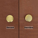 Rivets double calotte en laiton doré, accessoires Deco Cuir, pour couture et travaux manuels, visibles en gros plan.