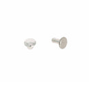 Rivets double calotte en laiton T2 de la marque Deco Cuir, accessoires de fixation avec finition nickelée, aperçu en image.