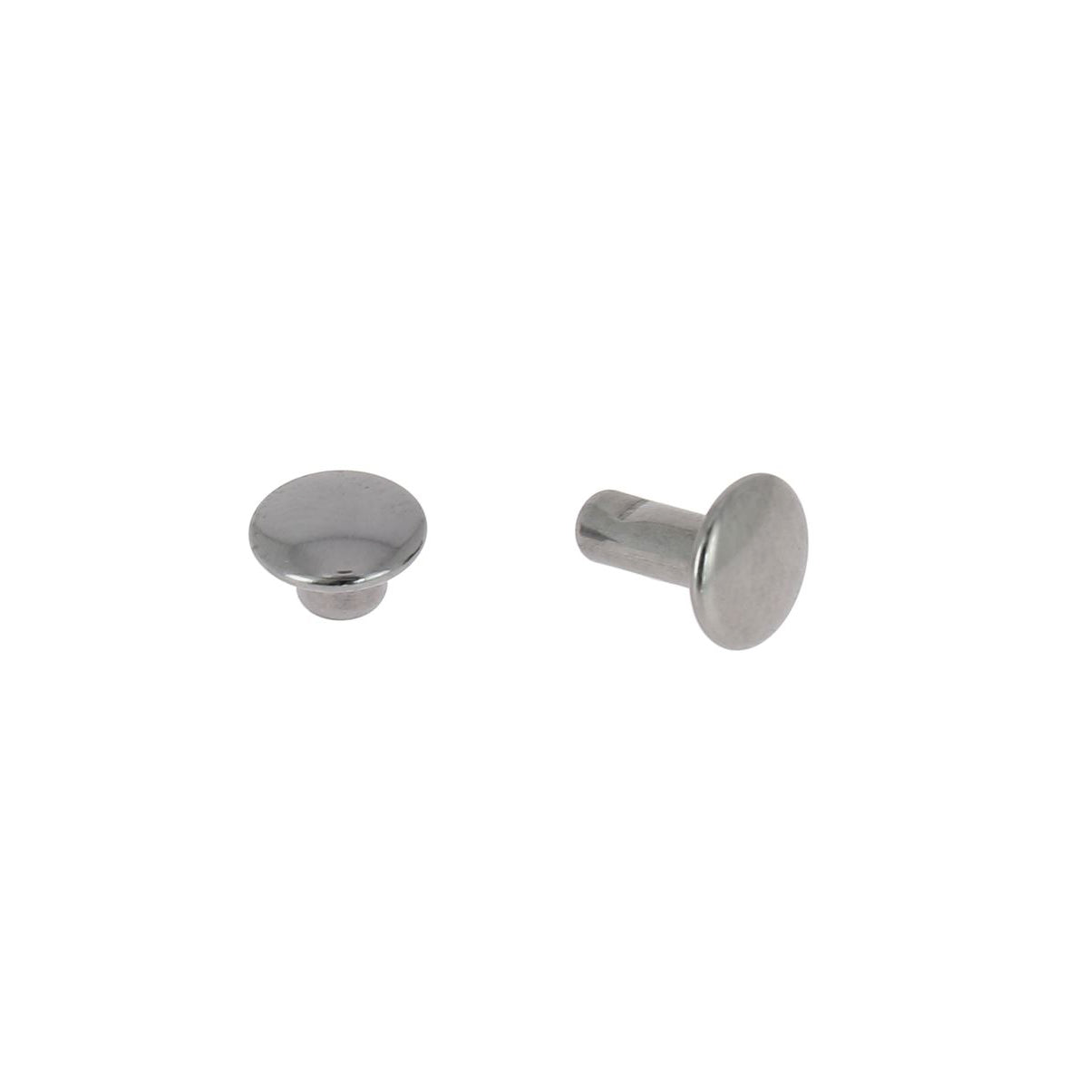 Lot de rivets moyens DOUBLE CALOTTE en laiton Deco Cuir, accessoires robustes pour cuir et textile, canon de fusil.