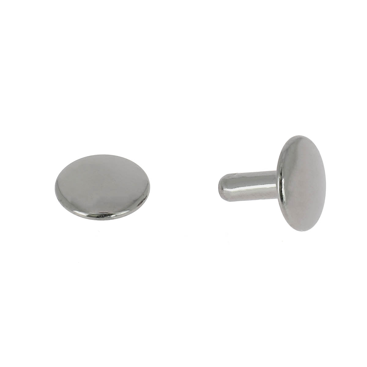 Lot de gros rivets double calotte en laiton T6 de Deco Cuir, avec canon de fusil, pour accessoires en cuir.