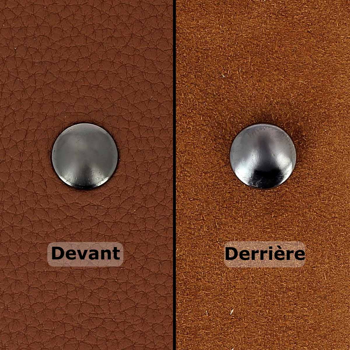 Lot de gros rivets Double Calotte en laiton Deco Cuir, avec canon de fusil, pour accessoires de cuir ou bricolage.