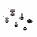 Rivets moyens en laiton Deco Cuir avec calotte simple, style canon de fusil, pour accessoires en cuir et bricolage.