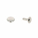 Rivets moyens en laiton avec calotte simple, en nickel, pour accessoires de maroquinerie, de la marque Deco Cuir.