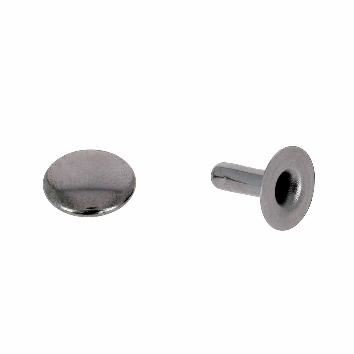 Gros rivets en laiton T6 de Deco Cuir, accessoires pour cuir, image montrant un rivet simple avec calotte en laiton.