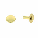 Gros rivets en laiton T6 de marque Deco Cuir, accessoires pour cuir, vue détaillée du rivet simple avec calotte en laiton