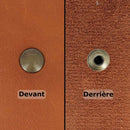 Rivets moyens en laiton vieilli pour accessoires, illustration d'un lot de rivets simples avec calotte en laiton de marque Deco Cuir