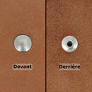 Lot de rivets moyens en laiton avec calotte en nickel, accessoires de décoration Deco Cuir, pour fixation et finition.