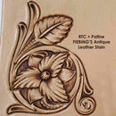 Teinture pour pores en cuir RTC de Bee Natural Leather Care, application en pâte pour réparation et renforcement du cuir.