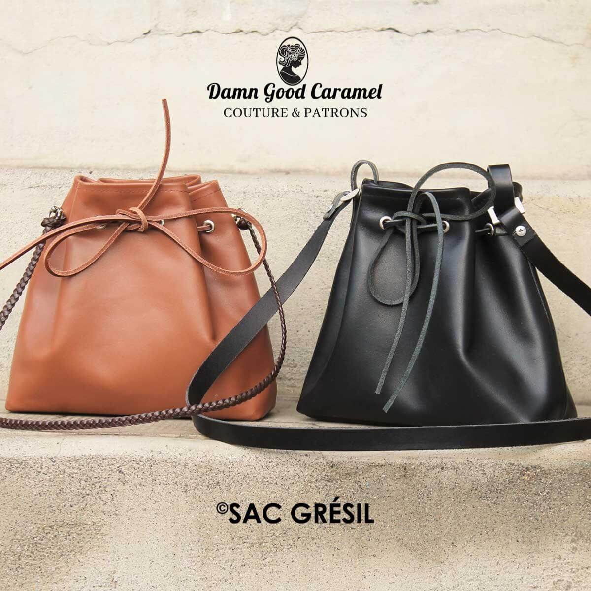 Morceau de cuir noir SATINLYS, utilisé pour la fabrication de sacs, avec texture douce et finition satinée visible en gros plan.