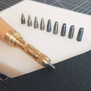 Embout de rechange pour perforateur rotatif Screw Punch Nonaka, outil robuste pour percer le cuir et autres matériaux.